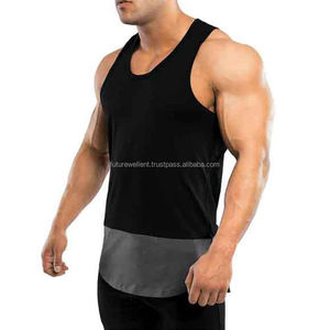 OEM New Private Label Deep Cut <b>Tank</b> <b>Top</b> for Men Cotton Fitness <b>Workout</b> Gym Wear Oversized Design for Bodybuilding - Product Image 1
