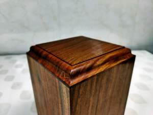 Designer Natural Finish <b>Wooden</b> Cremation <b>Urns</b> <b>for</b> Adults & Pets Elegant Funeral <b>Urns</b> <b>for</b> Human & Pet <b>Ashes</b> - Product Image 6