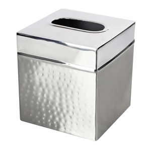 Couvercle de boîte à mouchoirs Rectangle avantage Qualité Argent Miroir Poli Artisanat Boîte à mouchoirs en acier inoxydable - Product Image 1