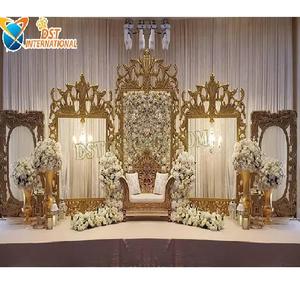 Buy <b>Gold</b> Medallion Wedding Stage <b>Photo</b> <b>Frames</b> Stylish Indian Wedding Stage Backdrop Walls Buy <b>Photo</b> <b>Frames</b> for Reception Stage - Product Image 1