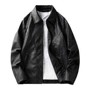 Precio al por mayor de invierno cálido genuino hombres chaquetas de cuero de los hombres al por mayor de desgaste casual chaqueta de cuero - Product Image 1