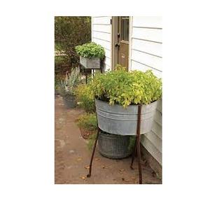 Jardinière de fleurs galvanisée à la main Pot de décoration de jardin bon marché fabriqué en Inde - Product Image 5