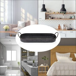 ถาดเหล็กโลหะชุบสังกะสีให้บริการถาดการใช้งานสำหรับบ้านโรงแรมบาร์โอกาสงานแต่งงานการออกแบบใหม่ผู้ซื้อเชิงพาณิชย์ที่ทำด้วยมือที่ดีที่สุด - Product Image 6