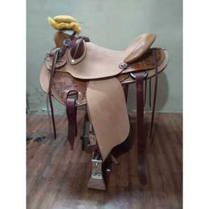Western Barrel Racing Trail Premium cuero Headstall pecho Collar riendas caballo sillín tachuela caballo sillín DE LA India - Product Image 2