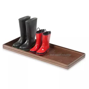 Modern Design Metal Black Zinc Antique <b>Boot</b> Tray for Entryway & Living Room Decor Rectangular Handmade <b>Boot</b> Tray - Product Image 2