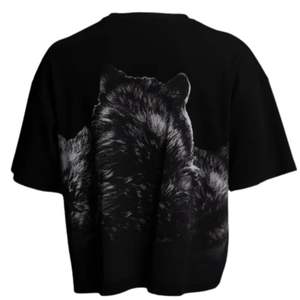 White Plains <b>Wolves</b> Graphic <b>T</b> <b>Shirt</b> for Men and Women Realistic <b>Wolf</b> Pack Art Print Black Cotton Streetwear Tee - Product Image 2
