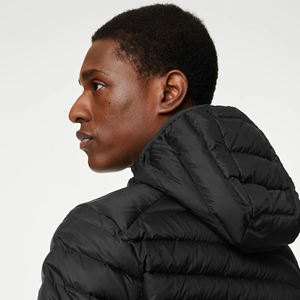 Customized Logo 100% Nylon Puffer <b>Jackets</b> for Men High Quality Soft Warm <b>Padded</b> <b>Hooded</b> <b>Jacket</b> Stand Collar Plus Size Thin - Product Image 4