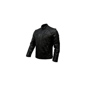 Veste en cuir véritable de qualité supérieure pour hommes fabriquée à partir de peau de vache naturelle 100% idéale pour le printemps et l'automne, tenue décontractée ou formelle - Product Image 2