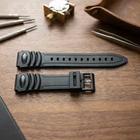 Bracelet de montre intelligent unisexe 3122 noir en caoutchouc sport avec boucle en aluminium, respirant, étanche, souple et réglable