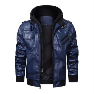 <b>Men's</b> New Fashion Windproof <b>Sheepskin</b> Leather <b>Jacket</b> Formal Style with Camouflage Pattern Coat Clothing - Product Image 2