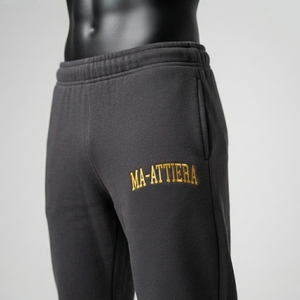 <b>mens</b> charcoal gray hoodie tracksuit set gold embroidery <b>pullover</b> sweatshirt jogger pants sportswear training running gym fitness - Product Image 5