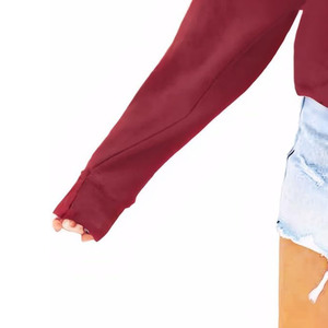 เสื้อครอปสตรีแบบเรียบๆเสื้อครอปไหล่100% ผ้าฝ้ายลำลองไซส์ใหญ่พิเศษออกแบบได้ตามต้องการ - Product Image 3