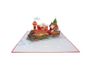 Invitations de Noël 3D Pop personnalisées Thème festif Souvenirs de découpe de papier faits à la main Artisanat pour Noël Joyeux Noël - Product Image 6