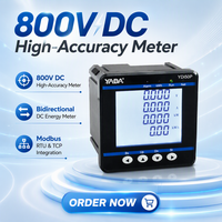Compteur d'énergie DC 800V bidirectionnel à capteur Hall Modbus pour la recharge de véhicules électriques et la distribution DC BESS