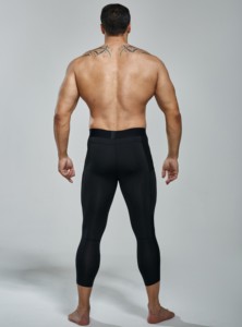 Leggings serrés de compression pour entraînement d'entraînement pour hommes Yoga Gym Wear pour la course à pied Sports Jogging Tricoté Méthode de tissage - Product Image 6