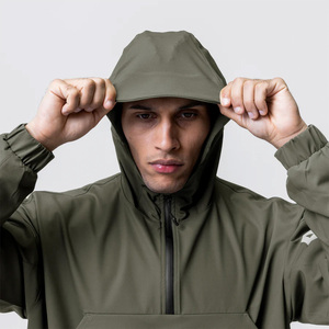 Veste coupe-vent décontractée sportive pour hommes Manteau à capuche extérieur léger et imperméable Veste coupe-vent imprimée - Product Image 5