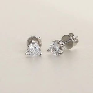 Boucles d'oreilles en diamant taillé trillion pour femme - Product Image 5