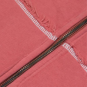 Cremallera nueva llegada bolsillos bordados llano Regular Fit polar 420g invierno Casual transpirable ecológico hombres Sudadera con capucha sudaderas - Product Image 4