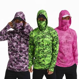 Camisas de Pesca para Hombre, Spandex/Algodón, UPF 50, Impermeables, Tallas Grandes, Secado Rápido, Ligeras, Manga Larga, con Capucha - Product Image 2