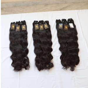 Cuticule de vison aligné brut non transformé Extensions de cheveux humains du temple indien Vague lâche Bouclés HD Dentelle Style ondulé Vague naturelle - Product Image 1