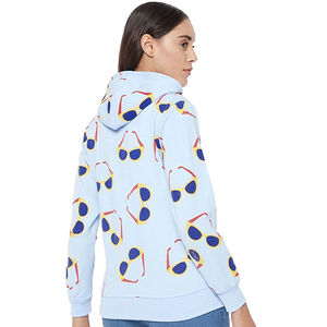 Sweats à capuche en tricot personnalisés pour femmes, 100% coton, respirant, séchage rapide, streetwear, fermeture éclair, pas cher - Product Image 5