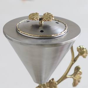 Modern Stainless Steel <b>Incense</b> <b>Burner</b> <b>Holder</b> with Decorative Brass Leaf Stand Home Decor Aromatherapy Accessory For Middle East - Product Image 3