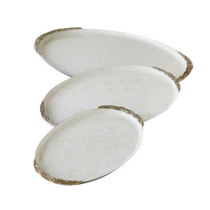 Plateau décoratif artisanal pour la maison hôtel Restaurant cuisine restauration utilisation plateaux de service alimentaire plateau de serveur de thé ou d'eau - Product Image 1