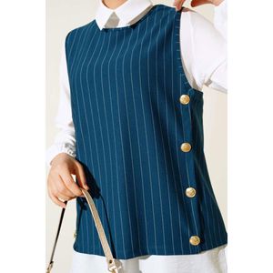 Ensemble Deux Pièces Trois Pièces Rayé Vert Émeraude - Product Image 1