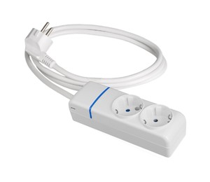 Base multipla serie ION con 2 prese e cavo da 1,5 m. senza interruttore 16A 250V (Solera 8012P) - Product Image 1