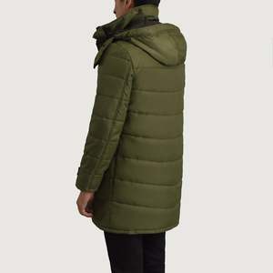 <b>Men's</b> Puffer <b>Long</b> Coat <b>Jacket</b> Quilted Winter Bubble Padded Coat Down Green Polyester Outdoor Custom Puffer <b>Jacket</b> <b>Men</b> - Product Image 3