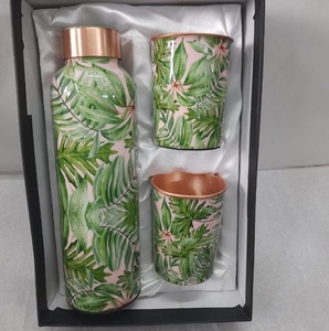 ขวดน้ำดื่มทองแดงใช้ซ้ำได้พิมพ์ลายอาเกตเป็นมิตรต่อสิ่งแวดล้อม - Product Image 5