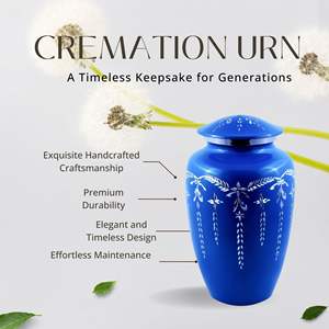 Urna de cremación grabada con diamantes de plata para cenizas de adultos, urna funeraria conmemorativa hecha a mano para cenizas, recuerdo único para los seres queridos. - Product Image 5