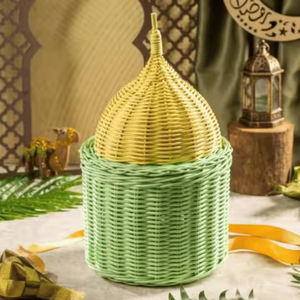 OEM Accepted Rattan Mosque Decor for Ramadan Holiday <b>Gift</b> <b>Hamper</b> for Chocolate Candy Custom Logo Color from Vietnam Factory - Product Image 2
