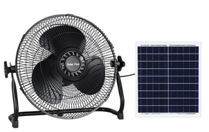 Ventilatore da pavimento ricaricabile ad energia solare da 15 W (F-bright 2433426) - Product Image 1