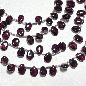 Cuentas de piedras preciosas de briolette granate rojo con forma de pera y almendra lisa al por mayor, cuentas de piedras naturales para tiendas minoristas - Product Image 3