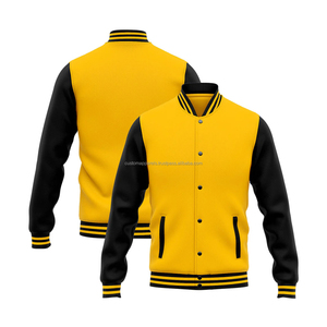 Chaqueta Varsity Personalizada para Hombre, Equipos Deportivos MCACVJ07, Tela de Lana, Logotipo Bordado en la Parte Delantera, Transpirable, Resistente al Viento - Product Image 2