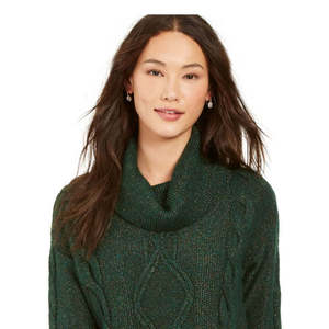 Pull décontracté pour femme Charter Club, à épaules dénudées, orné, à manches longues, vert foncé, taille XX-Large - Product Image 2