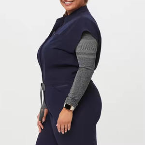 Tenues d'infirmière en tricot écologiques personnalisées, ensembles de vêtements de travail tendance, veste élégante, pantalon de jogging médical, uniforme d'hôpital pour femme, haut - Product Image 4