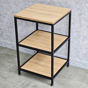 ชั้นวางของลอยตัว 3 ชั้น ขนาด 45x45x75 ซม. สำหรับห้องครัวและบ้าน ทำจากไม้อัดพร้อมโครงเหล็ก รุ่น KTB68160 - Product Image 6