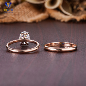 1.564 TDW Anillo de oro rosa con diamantes de corte redondo de Lab-Stone / Shine con diamantes/Color DE LA EF-VS - Product Image 4