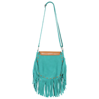 Colibri, libellule et fleur véritable outillés à la main et peints à la main entourant une pierre turquoise