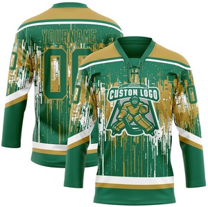 Custom Team Lace Neck Ice Hockey Jersey 100% Polyester Quick Dry Anti-Bacterial Team Name/Numbers High Quality Unisex Factory - Product Image 6