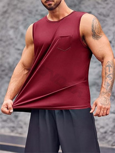 Camiseta sin mangas de punto de alta calidad, transpirable, de talla grande, lavada, estilo crop, corte holgado y personalizado - Product Image 4