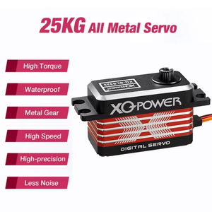 Servo XQ-Power Steel Gear <span class=keywords><strong>de</strong></span> 25KG y 0.07 segundos <span class=keywords><strong>de</strong></span> bajo perfil, para cabrestante inteligente, con rotación continua <span class=keywords><strong>de</strong></span> 360° y motor digital sin escobillas para RC - Product Image 6