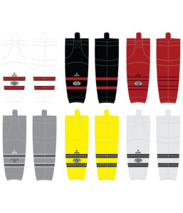 Chaussettes de hockey sur glace professionnelles de couleur personnalisée Ensemble de matériaux et de tailles sur mesure pour équipement de hockey sur glace personnalisé - Product Image 1