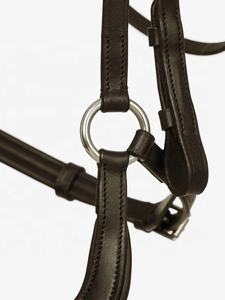 Luxe de qualité anglais Style occidental course équitation licou équestre confortable en cuir véritable cheval bride rêne Logo personnalisé - Product Image 3