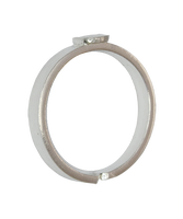 Bague carrée brossée en argent sterling 925 avec disques de 5 mm - Composants de haute qualité pour la fabrication de bijoux DIY, emballés en boîte, meilleur prix