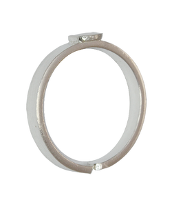 Bague en argent 925 brossé avec disque - 5 mm - Accessoires en argent sterling au meilleur prix - Product Image 1