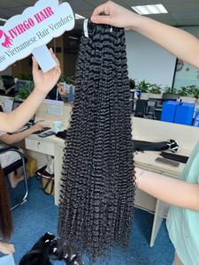 Venta al por mayor Super doble dibujado Raw vietnamita Remy Hair vendedor suelto rizado virgen extensión de cabello humano - Product Image 4