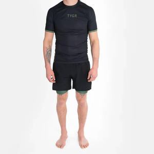 Alta calidad Bjj Rash Guards manga corta para hombres BJJ Rash Guards fabricante tela personalizada rendimiento Rash Guard Ultra Stretch - Product Image 3